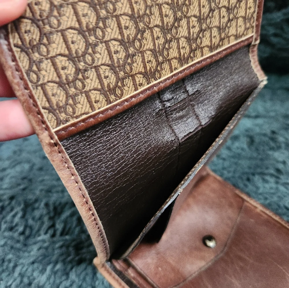 Vintage Christian Dior Trotter Monogram Canvas Trifold Wallet